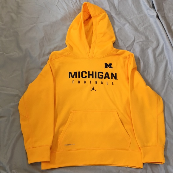 Michigan Jordan Gear >> Michigan Football Yellow Hoodie Michigan Jordan Gear >> Michigan Football Yellow Hoodie
